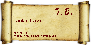 Tanka Bese névjegykártya
